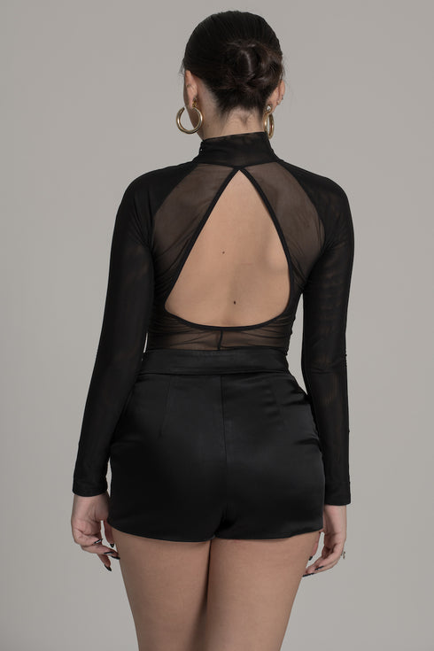 LIZZY Thick Satin High Waisted Hot Pants